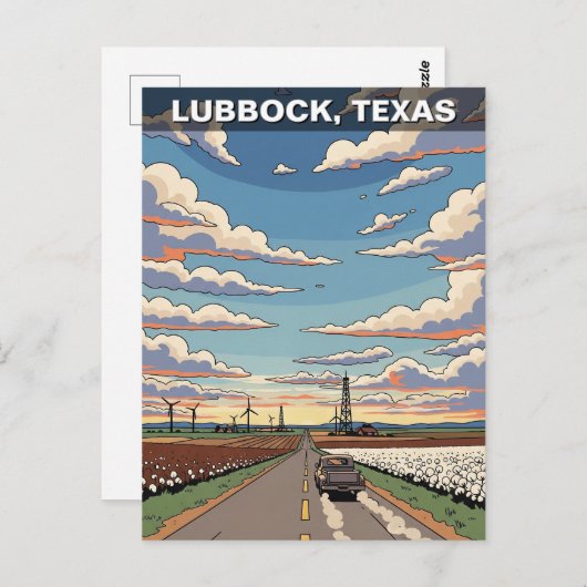 Lubbock Texas Reizen Briefkaart (Voorkant / Achterkant)