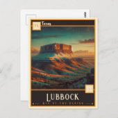 Lubbock, Texas | Vintage Briefkaart (Voorkant / Achterkant)