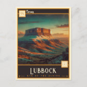 Lubbock, Texas | Vintage Briefkaart (Voorkant)