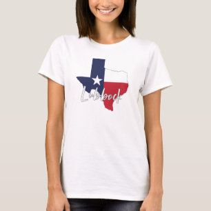 Lubbock, Texas Vlag Kaart Dames Wit T-shirt