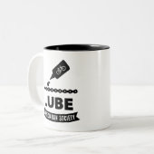 Lube Appreciation Society Fietsen Tweekleurige Koffiemok (Voorkant links)