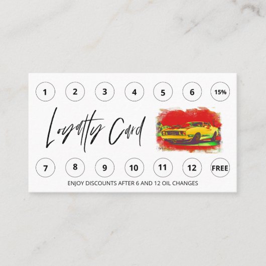 *~* Lube Car Wash QR LOGO Rewards Hartelijk dank Klantenkaartje (Voorkant)