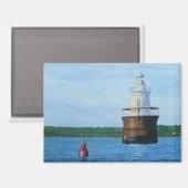 Lubec Channel Lighthosue Painting Magneet (Voorkant / Achterkant)