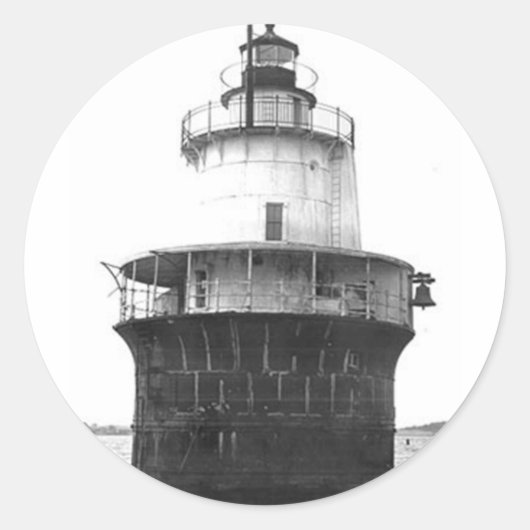 Lubec Channel Lighthouse Ronde Sticker (Voorkant)