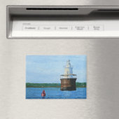 Lubec Channel Vuurtoren Schilderij Magneet (Insitu (Vaatwasser))