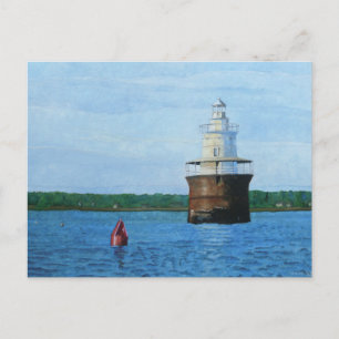 Lubec Channel Vuurtoren Schildering Briefkaart