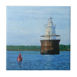 Lubec Channel Vuurtoren Schildering Tegeltje