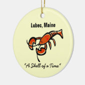 Lubec, Maine Lobster Keramisch Ornament (Links)