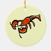 Lubec, Maine Lobster Keramisch Ornament (Achterkant)