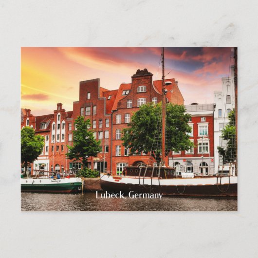 Lubeck Duitsland foto van cityscape Briefkaart (Voorkant)