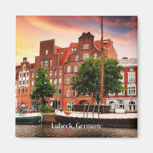 Lubeck Duitsland foto van cityscape Magneet