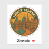 Lübeck Duitsland Holstentor Kunst Sticker (Vel)