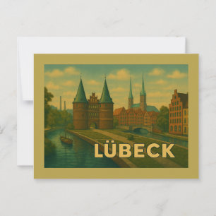 Lübeck Duitsland Stad Kunst Briefkaart
