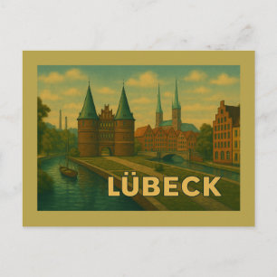 Lübeck Duitsland Stad Kunst Briefkaart