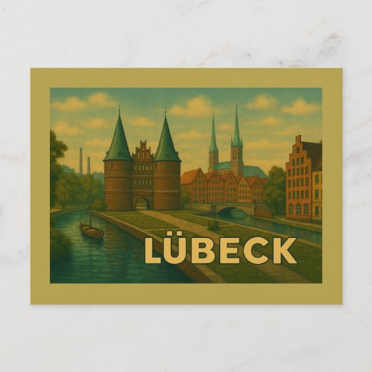 Lübeck Duitsland Stad Kunst Briefkaart (Voorkant)