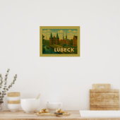 Lübeck Duitsland Stad Kunst Poster (Keuken)