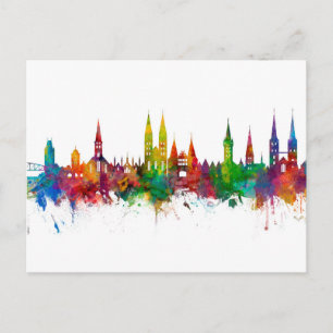 Lubeck Germany Skyline Briefkaart