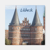 Lübeck Holstentor Gate foto Magneet (Voorkant)