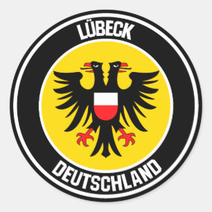 Lübeck Round Emblem Ronde Sticker