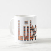 Lübeckse baksteen koffiemok (Voorkant links)