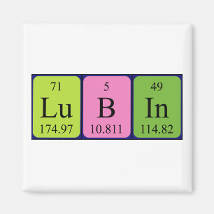 Lubin periodiek table name magnet