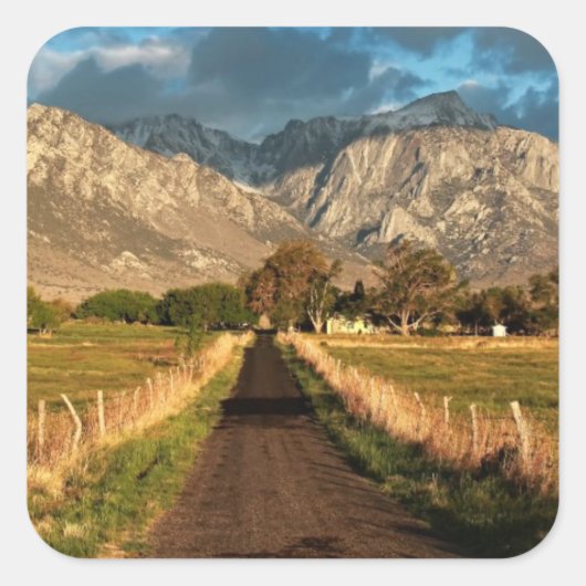 Lubken Canyon Road Vierkante Sticker (Voorkant)