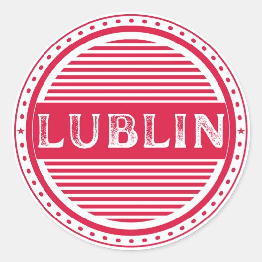 Lublin City Pride Emblem – Polish Identity Ronde Sticker (Voorkant)