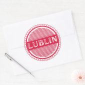 Lublin City Pride Emblem – Polish Identity Ronde Sticker (Envelop)