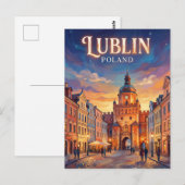 Lublin Oude Stad Polen Briefkaart (Voorkant / Achterkant)