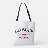 Lublin Polska (Polen) Poolse coördinaten Tote Bag (Achterkant)