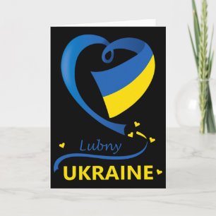 Lubny Oekraïne Nationale Vlag Hart Embleem Wapen Kaart