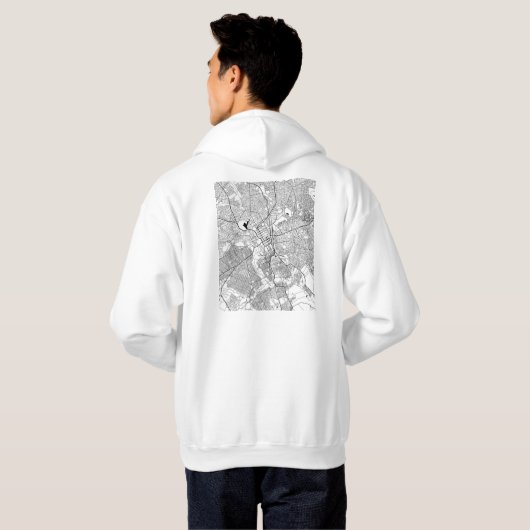 Lubumbashi DR Congo Map Hoodie (Achterkant volledig)