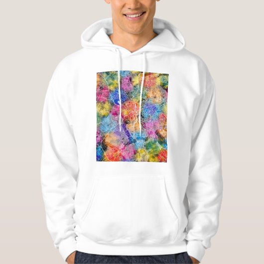 Lubumbashi DR Congo Stadkaart Hoodie (Voorkant)