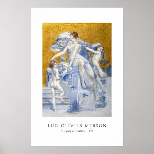 Luc-Olivier Merson - Allegory of Fortune (1896) Poster (Voorkant)
