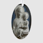 Luca della Robbia Madonna en Child Blue White Art Ornament (voorkant)
