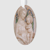 Luca della Robbia Madonna Kind en Lelies Kunst Ornament (voorkant)