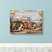 Luca Giordano - Vertumnus en Pomona Canvas Afdruk (Insitu (Houten vloer))