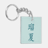 Luca in japanese kanji sleutelhanger (Voorkant Links)