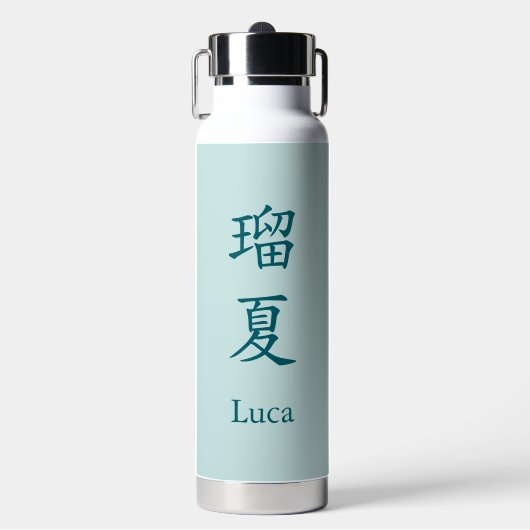 Luca in japanese kanji waterfles (Voorkant)