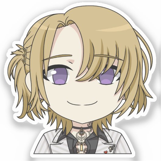 Luca Kaneshiro Chibi Lachende Sticker (Voorkant)