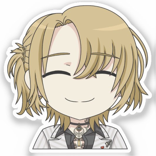 Luca Kaneshiro Smiling Chibi Sticker (Voorkant)