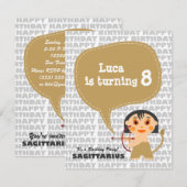 Luca Kids Party Invitation Kaart (Voorkant / Achterkant)