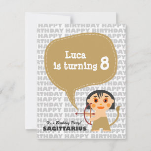 Luca Kids Party Invitation Kaart