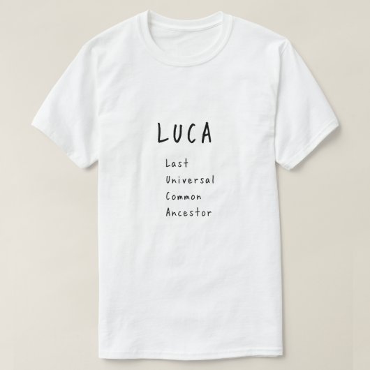 LUCA Last Universal Common Ancestor Science Graphi T-shirt (Design voorkant)