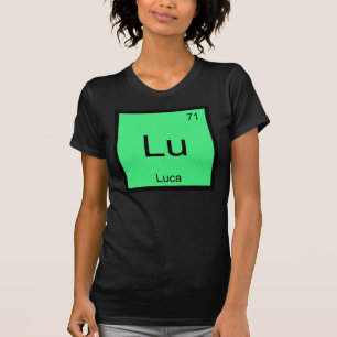 Luca  Naam Chemie Element Periodiek Systeem T-shirt