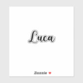 Luca Naam - Handgeschreven kalligrafie Sticker (Vel)