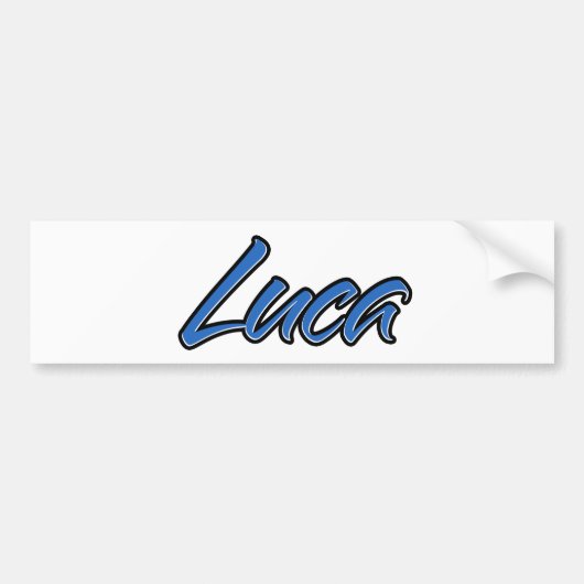 Luca Name blue Aufkleber Sticker Autoaufkleber (Voorkant)