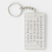 "Luca Pacioli - De vader van de boekhouding" Sleutelhanger (Voorkant)