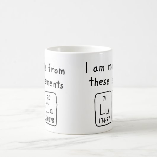 Luca periodieke lijstnaam mok (Center)