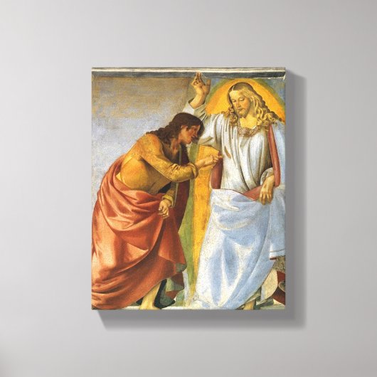 Luca Signorelli: Christus en de twijfelende Thomas Canvas Afdruk (Voorkant)